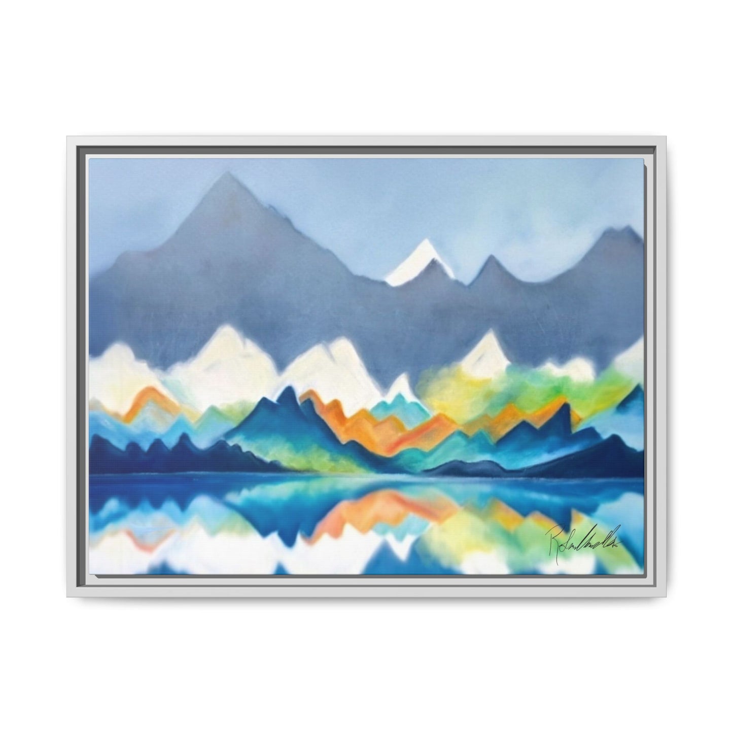 Blue and Gray Smokey Mountains Framed Wall Art