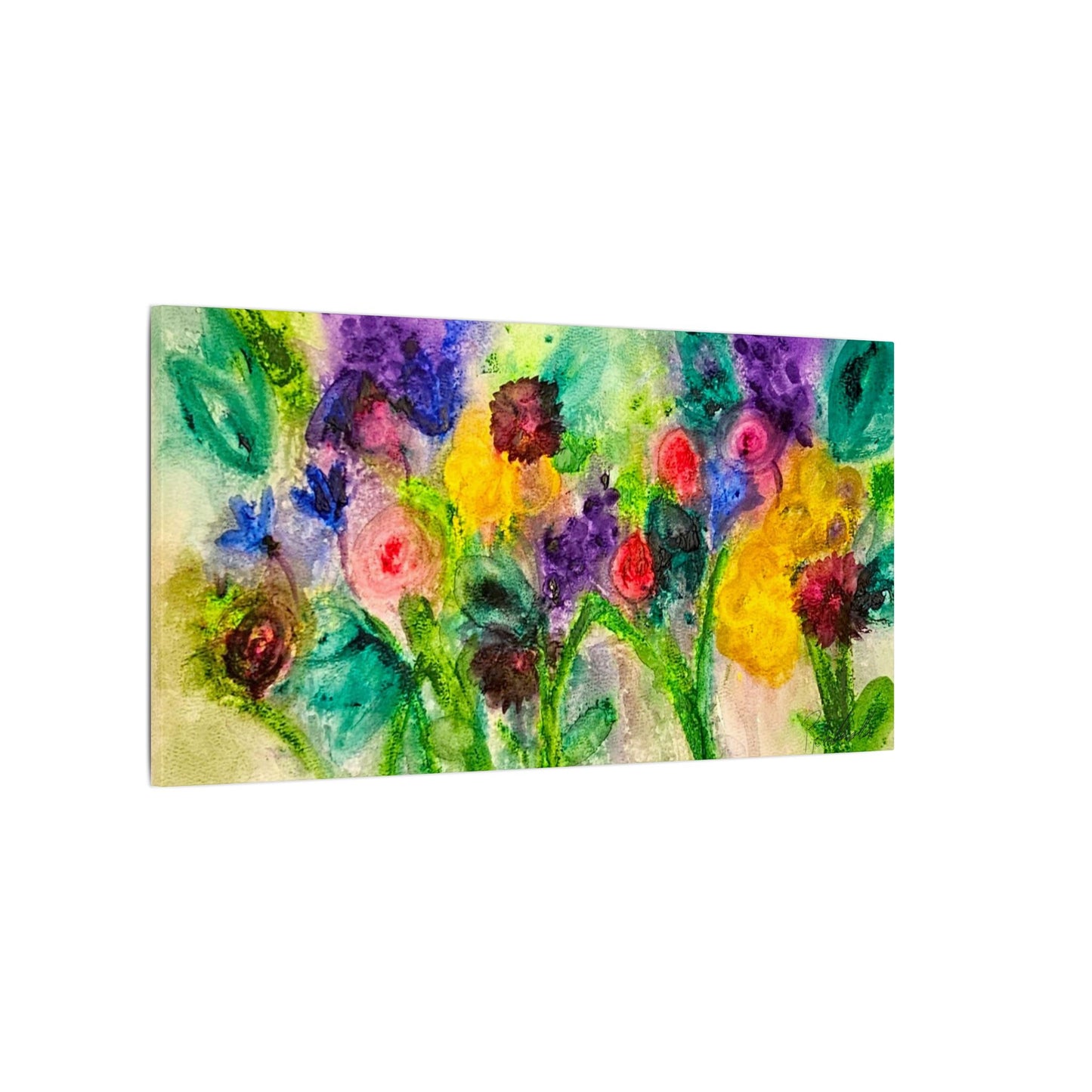 Abstract Flowers Canvas Gallery Wrap