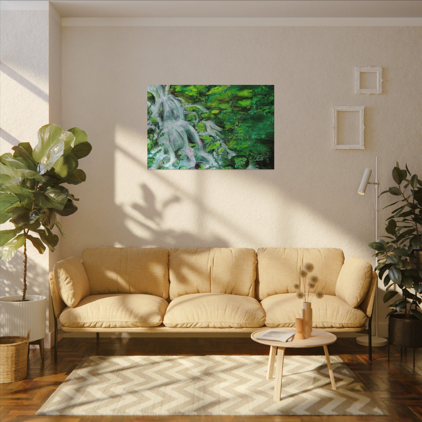 Mossy Waterfall Canvas Gallery Wrap