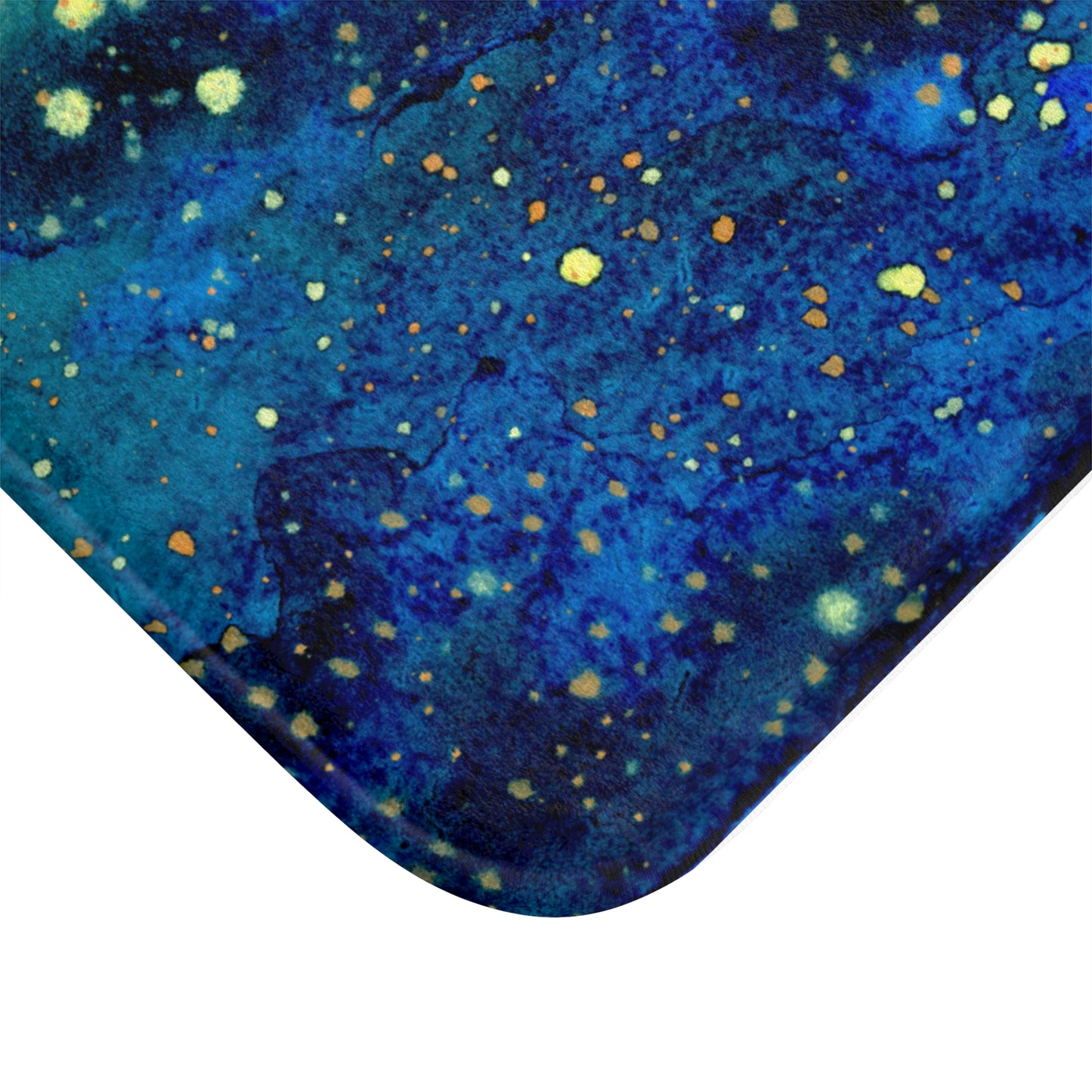 Blue Planet Galaxy Bath Mat  Anti-Slip, 100% Microfiber Rug- Home & Bathroom Supplies