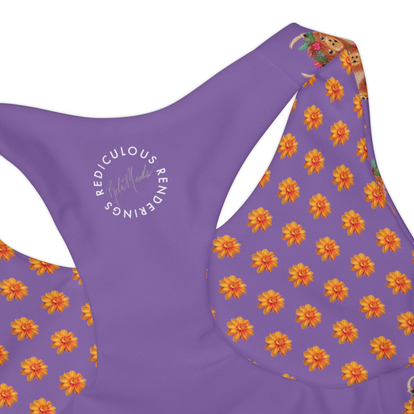 Purple Cow Girls Two Piece Swimsuit (AOP)