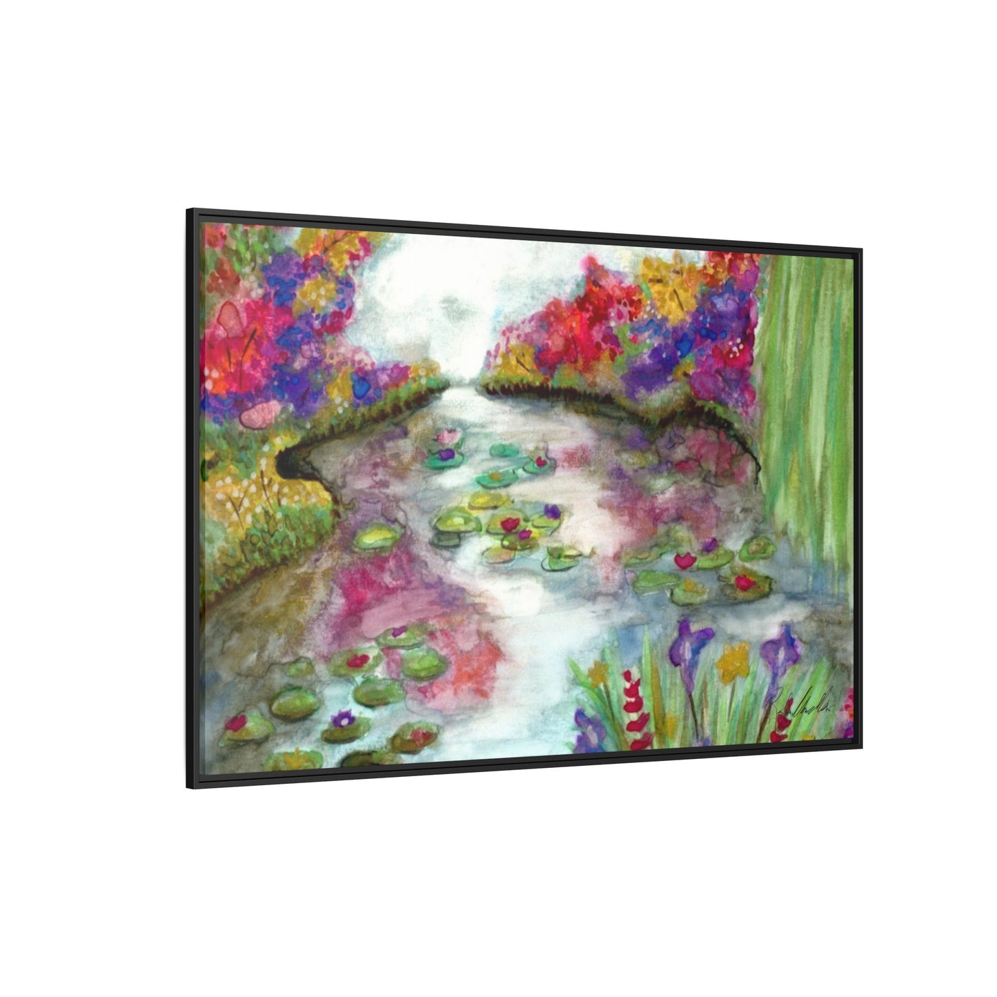 Floral Summer Pond Framed Wall Art