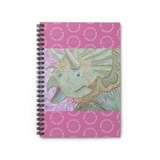 Triceratops Spiral Notebook - Ruled Line 118 Pages, Printed Cover