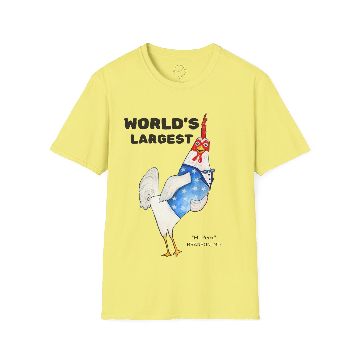 World's Largest Chicken T-Shirt — Funny Patriotic Rooster Tee