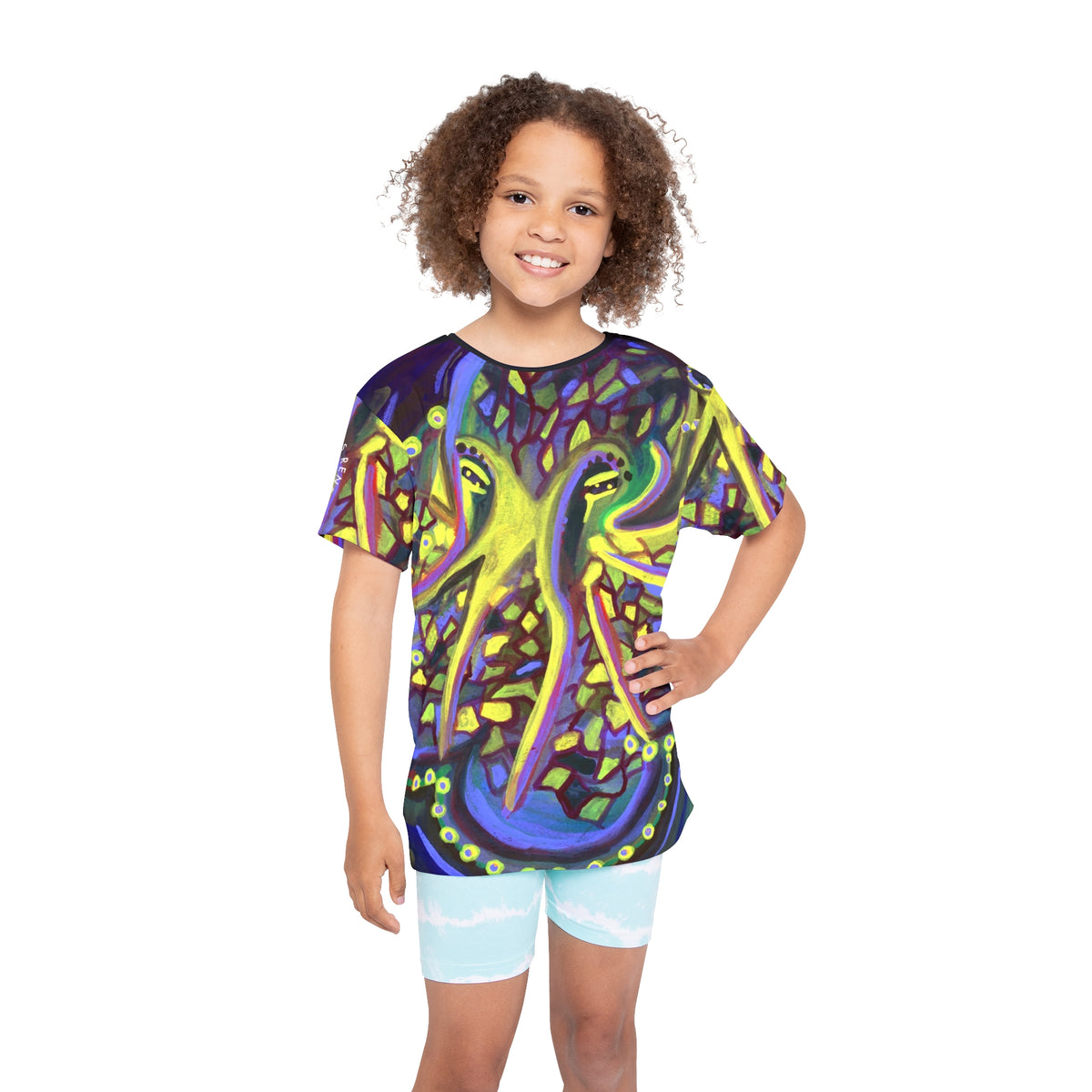 Kids Octopus Sports Jersey — Colorful Neon Sea Creature All-Over Print