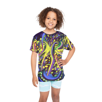 Kids Octopus Sports Jersey — Colorful Neon Sea Creature All-Over Print