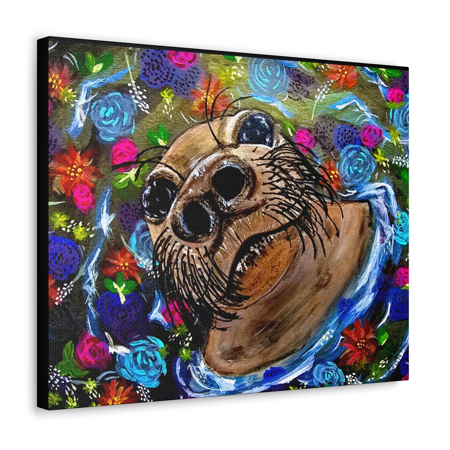 Flower Seal Canvas Gallery Wraps