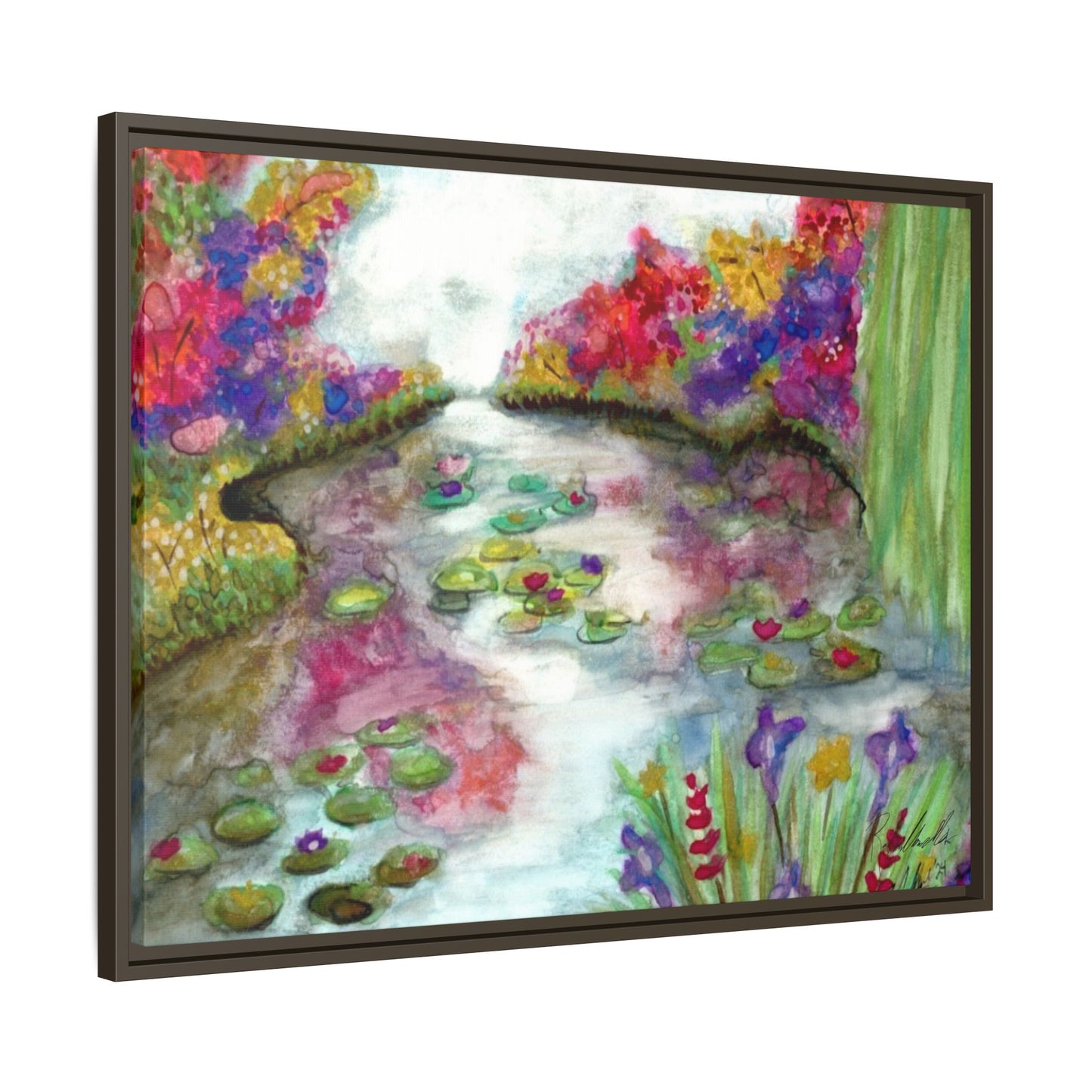 Floral Summer Pond Framed Wall Art
