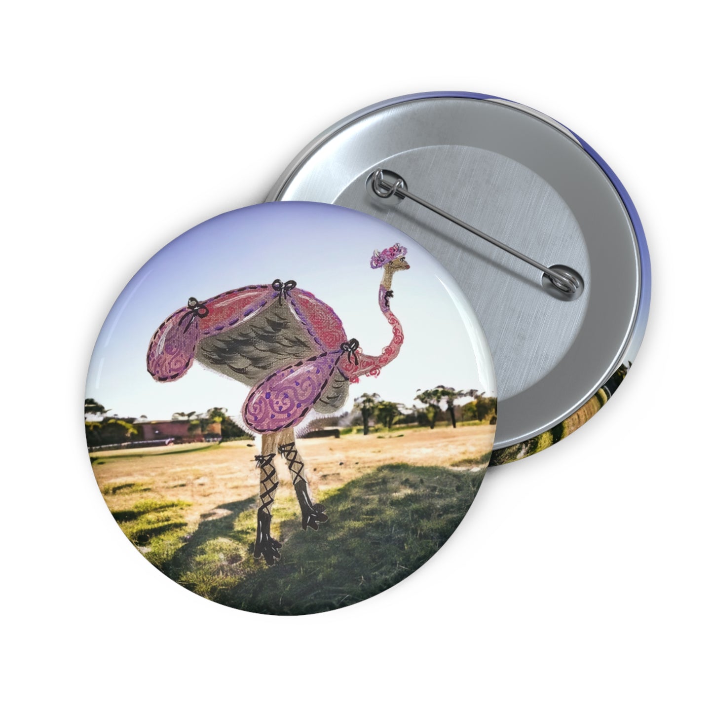 Ostrich Pin Buttons