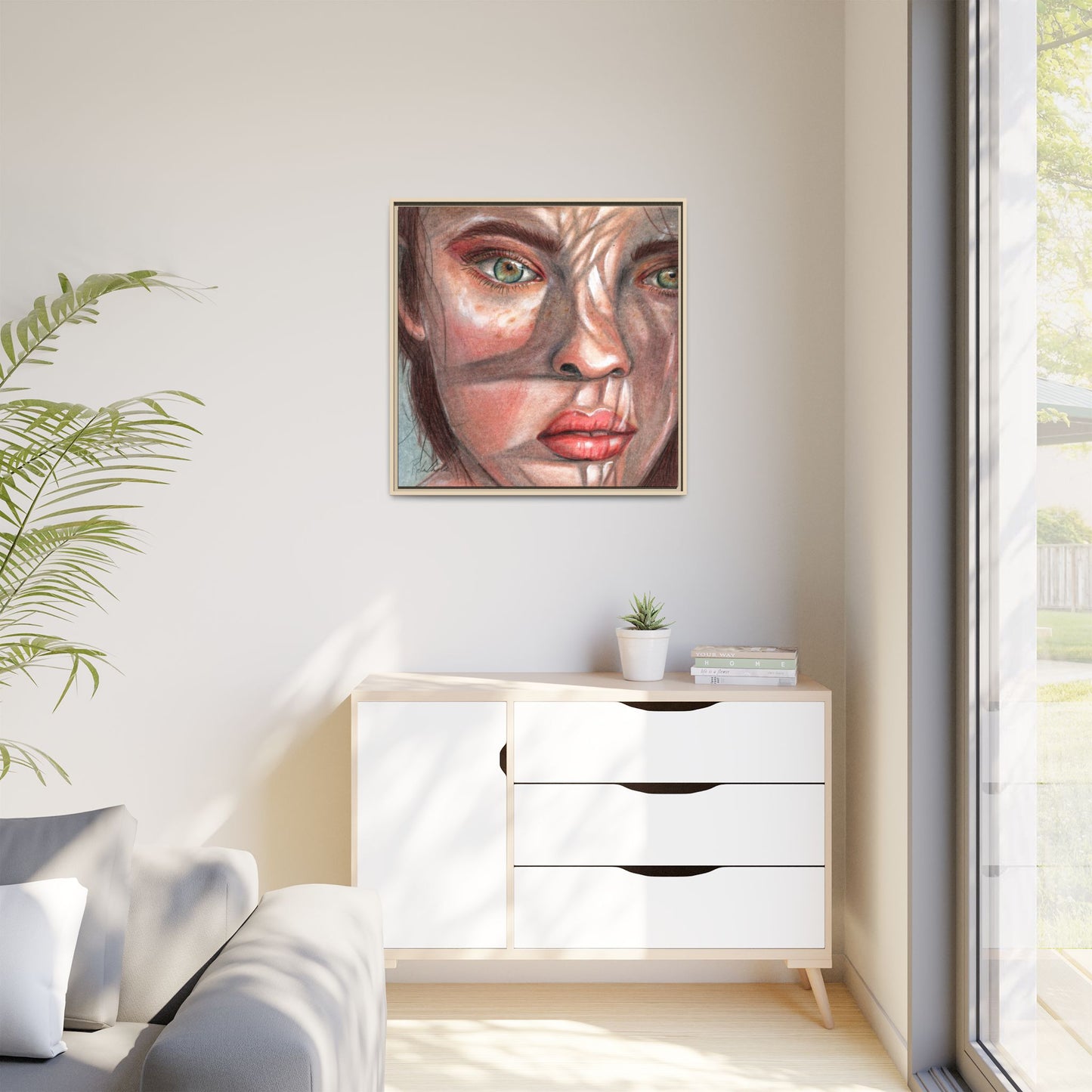 Woman In the Shadows Framed Wall Art