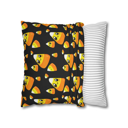 Cute Candy Corn Pattern Pillowcase — Halloween Decorative Throw Pillow Cover