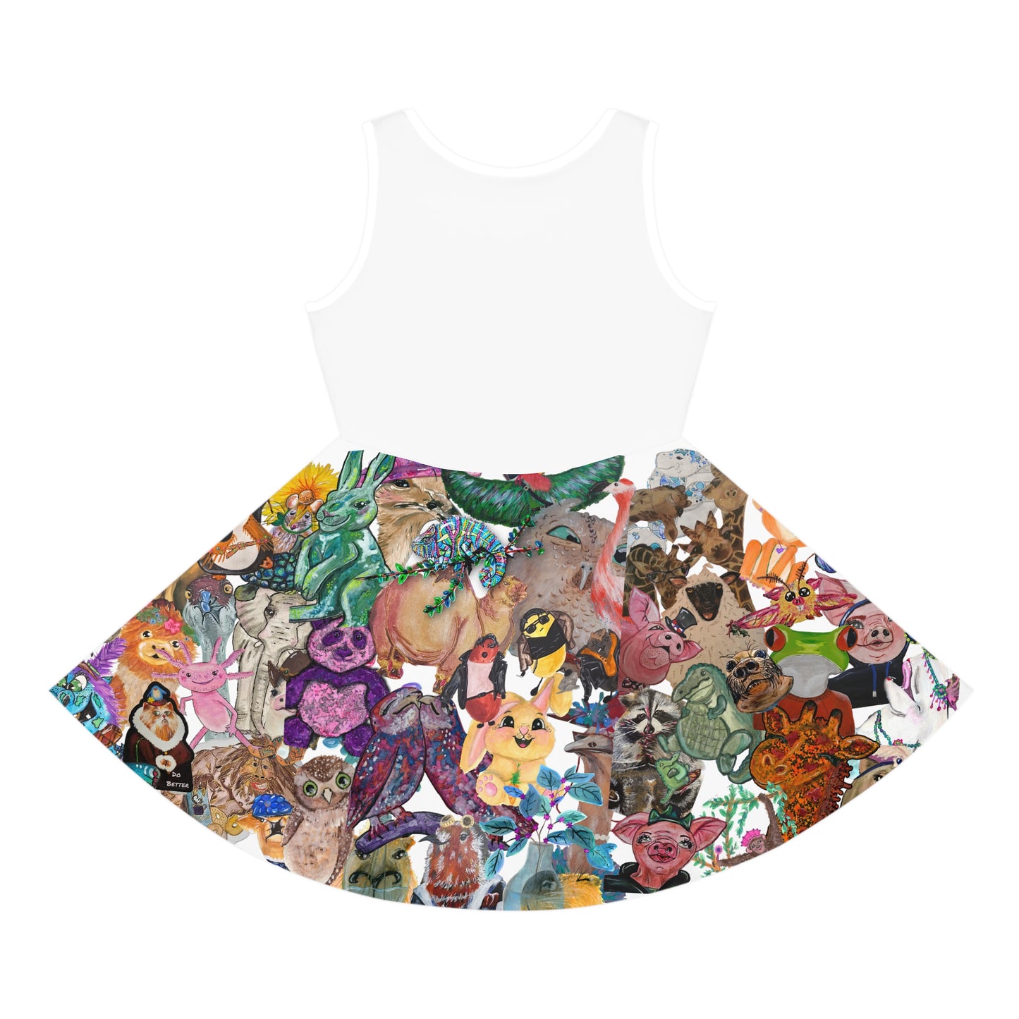 Animal Mashup Kid's Skater Dress (AOP)