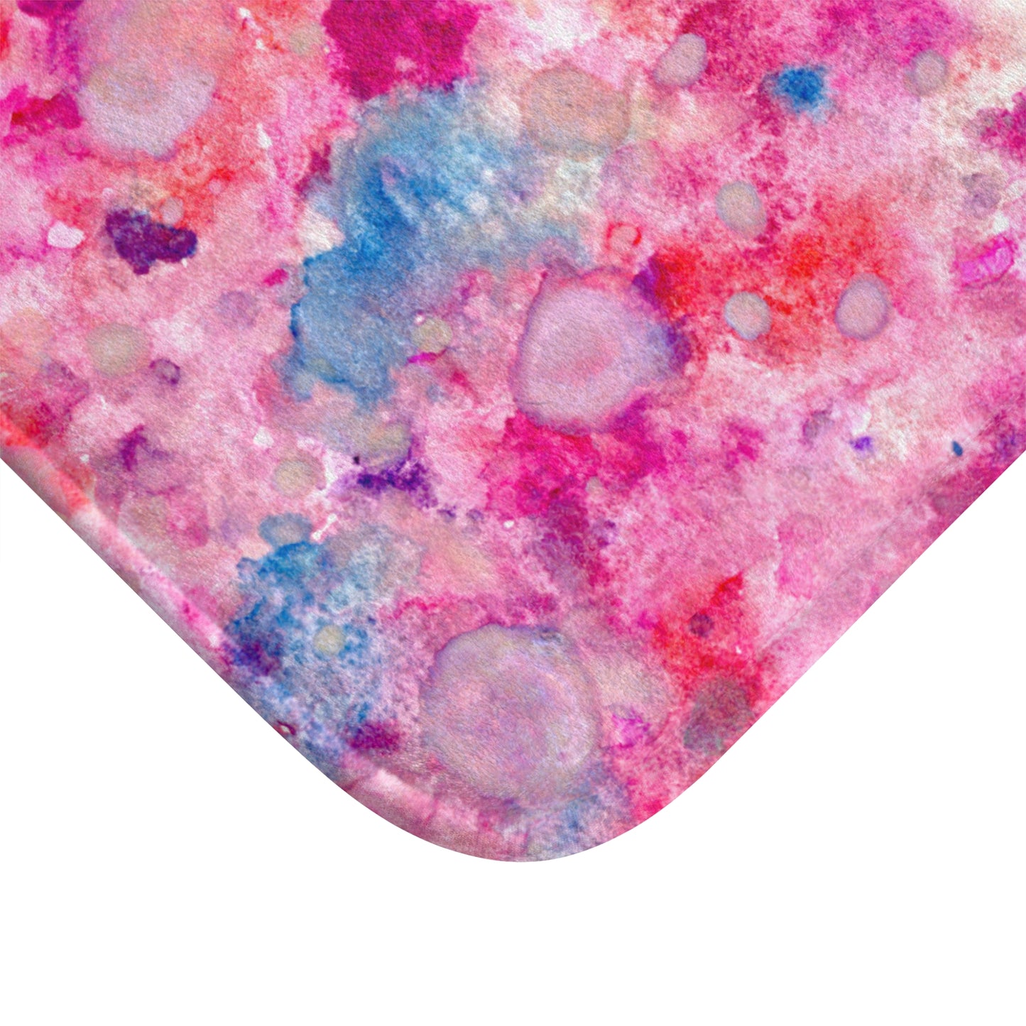 Pink Dots Bath Mat  Anti-Slip, 100% Microfiber Rug- Home & Bathroom Supplies