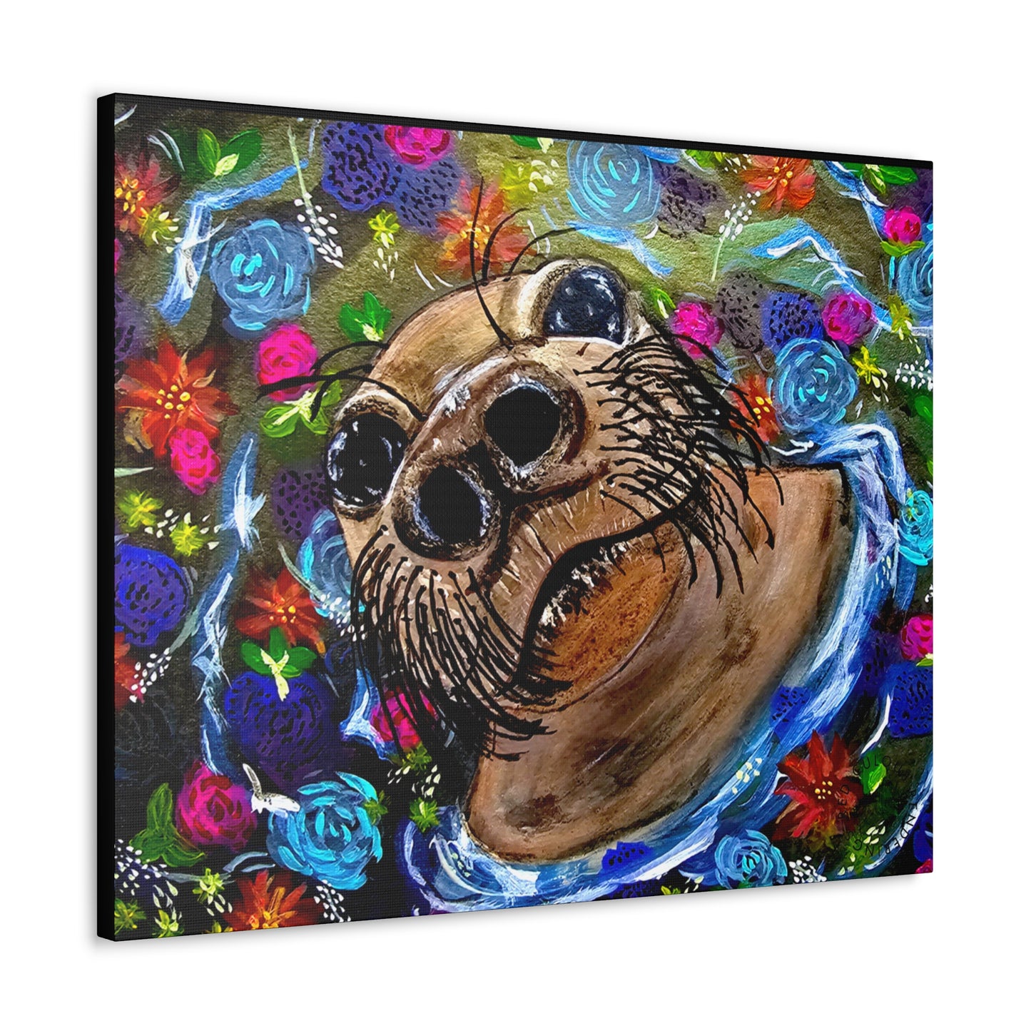 Flower Seal Canvas Gallery Wraps