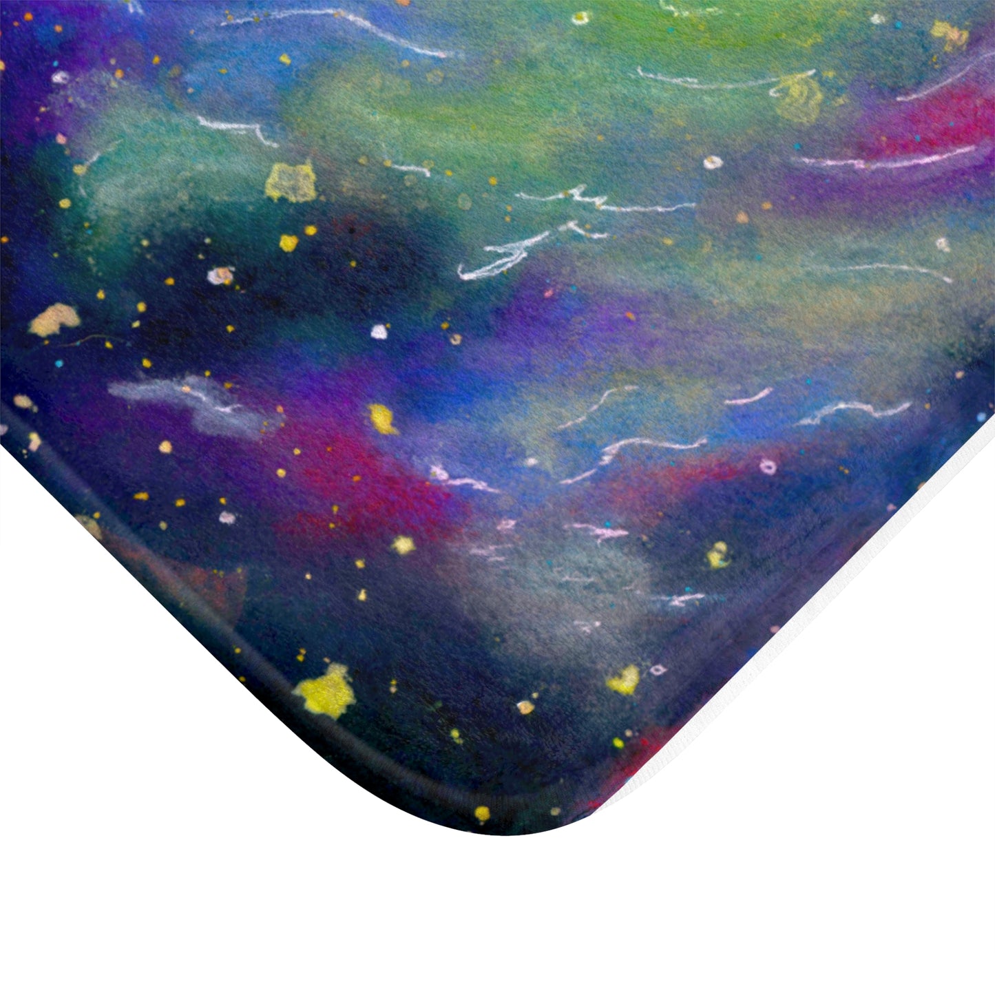 Rainbow Vortex Galaxy Bath Mat  Anti-Slip, 100% Microfiber Rug- Home & Bathroom Supplies