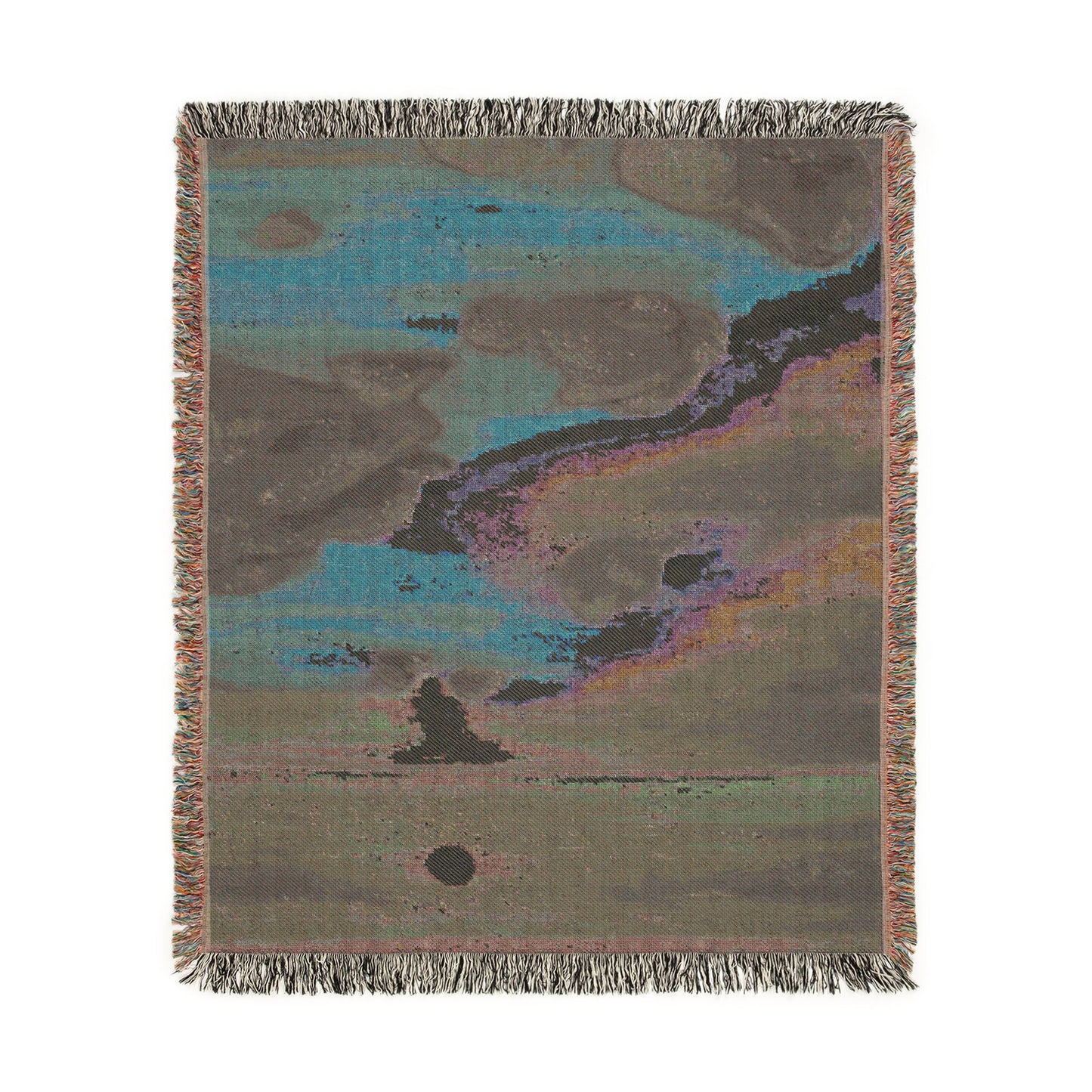 Abstract Beach Woven Blanket – Colorful Tapestry Throw