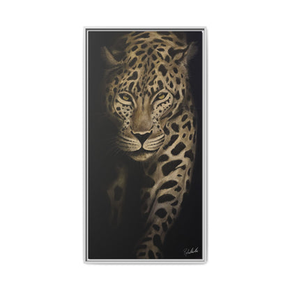 Leopard at Night Framed Wall Art