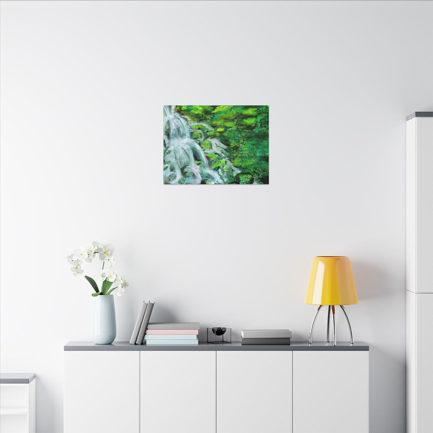 Mossy Waterfall Canvas Gallery Wrap
