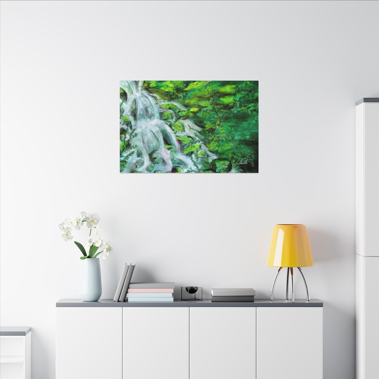 Mossy Waterfall Canvas Gallery Wrap