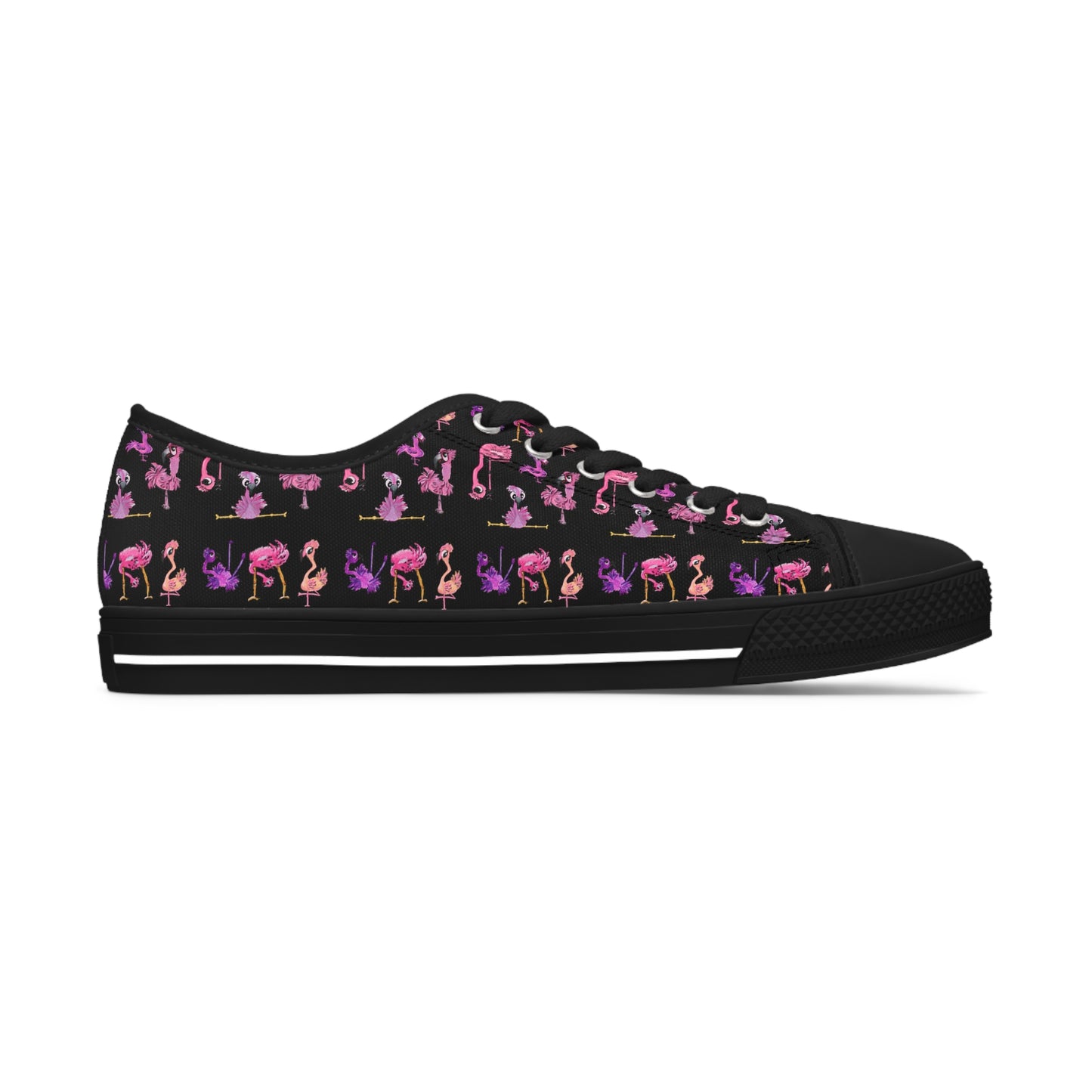 Flamingo Mashup Woman's Classic Low-Top Sneakers Closed Toe Casual Walking Fashion Shoes