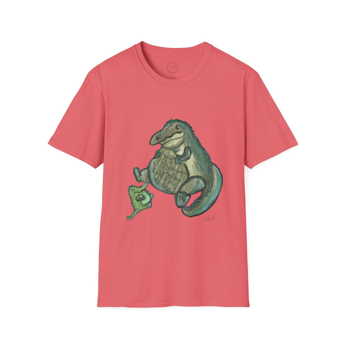 Father Son Alligator Unisex Softstyle Print T-Shirt