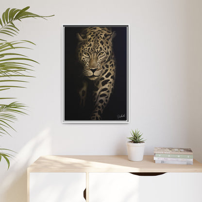 Leopard at Night Framed Wall Art