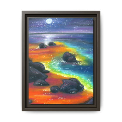 Beach at Night Frame Wall Art