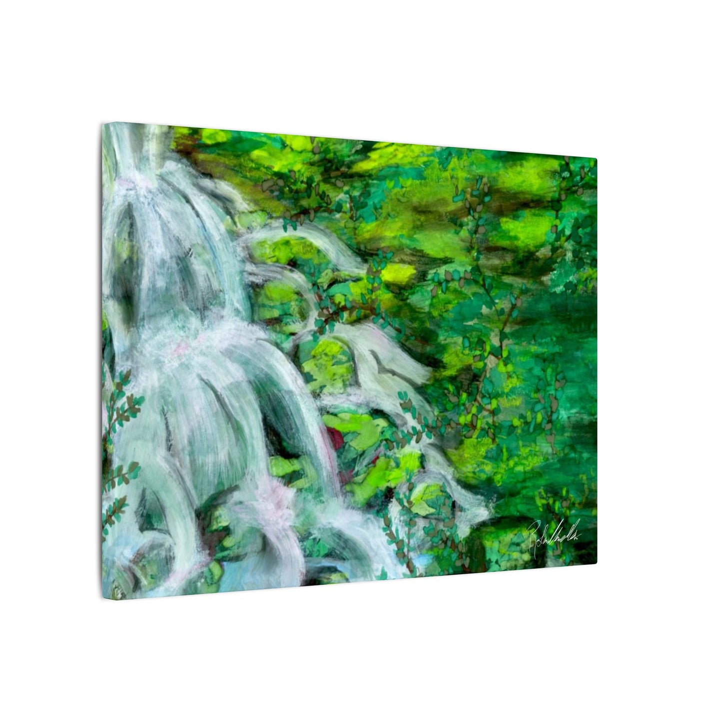 Mossy Waterfall Canvas Gallery Wrap