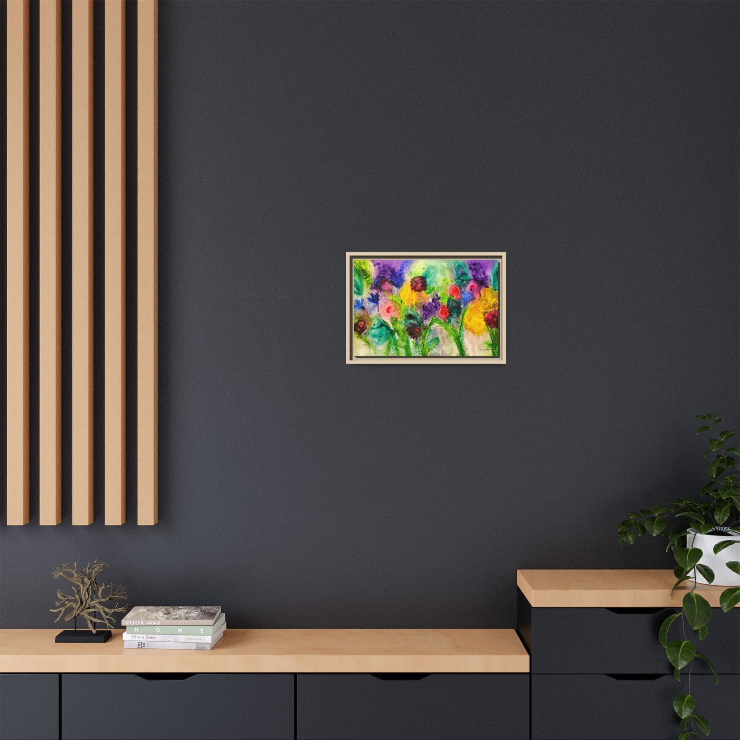 Abstract Flowers Framed Wall Art