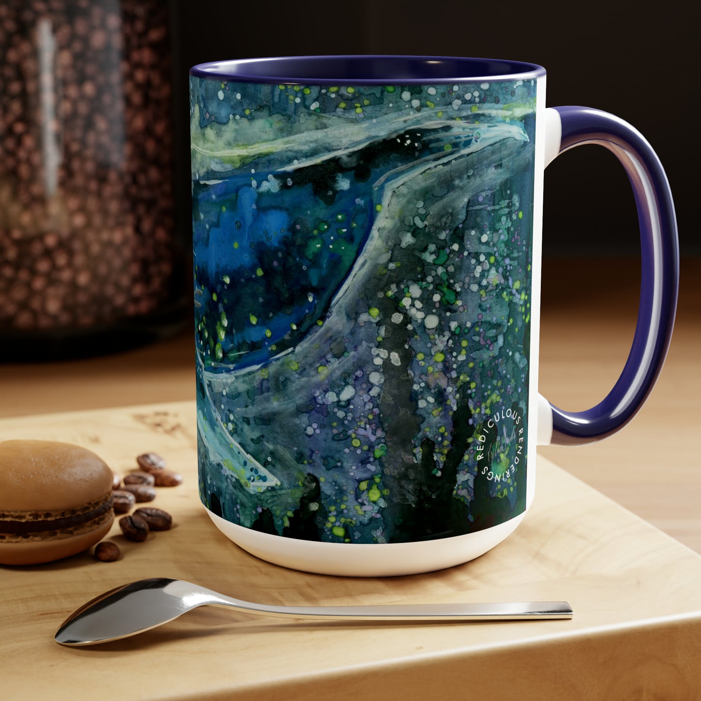 Whale Two-Tone Coffee Mugs, 15oz