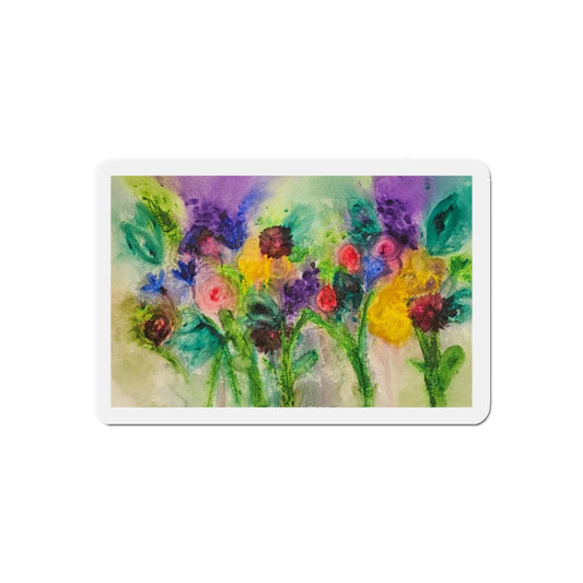 Watercolor Flowers Die-Cut Magnets