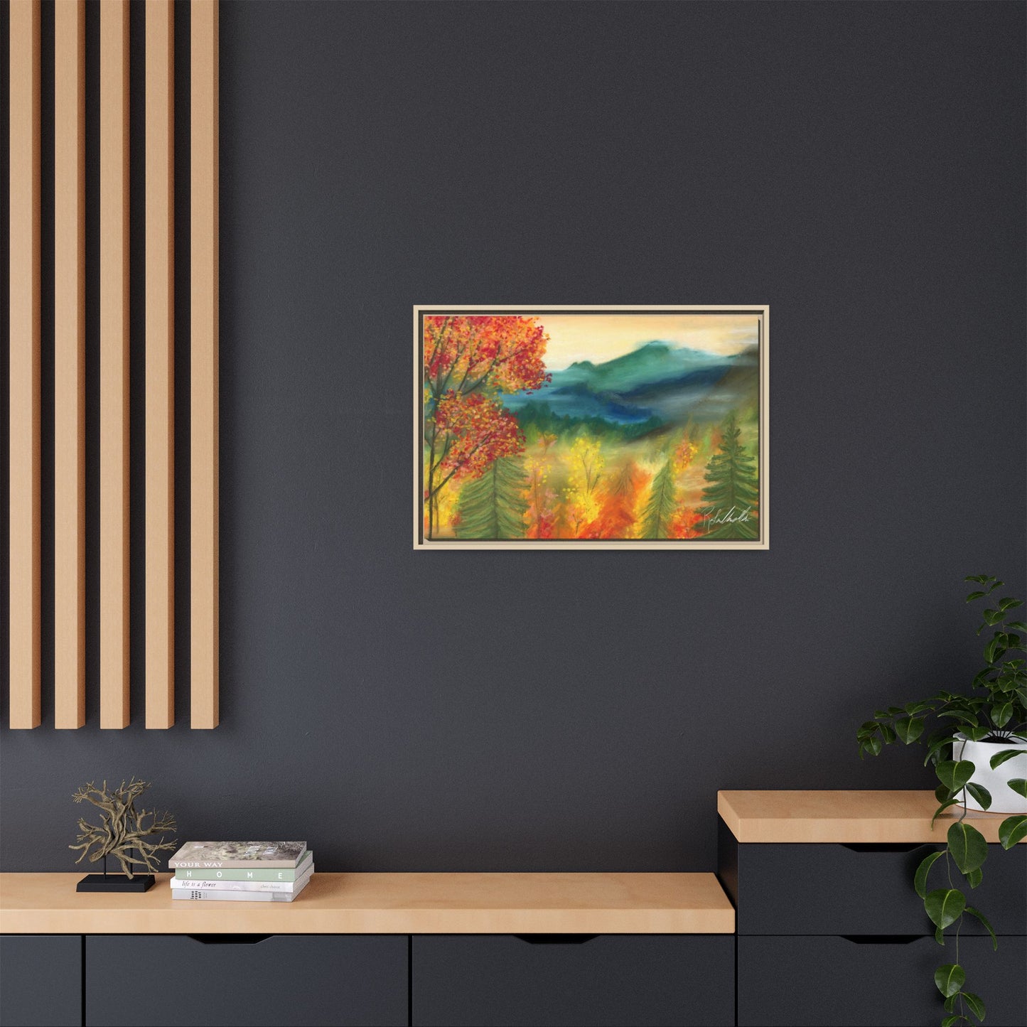 Fall Mountains Framed Wall Art