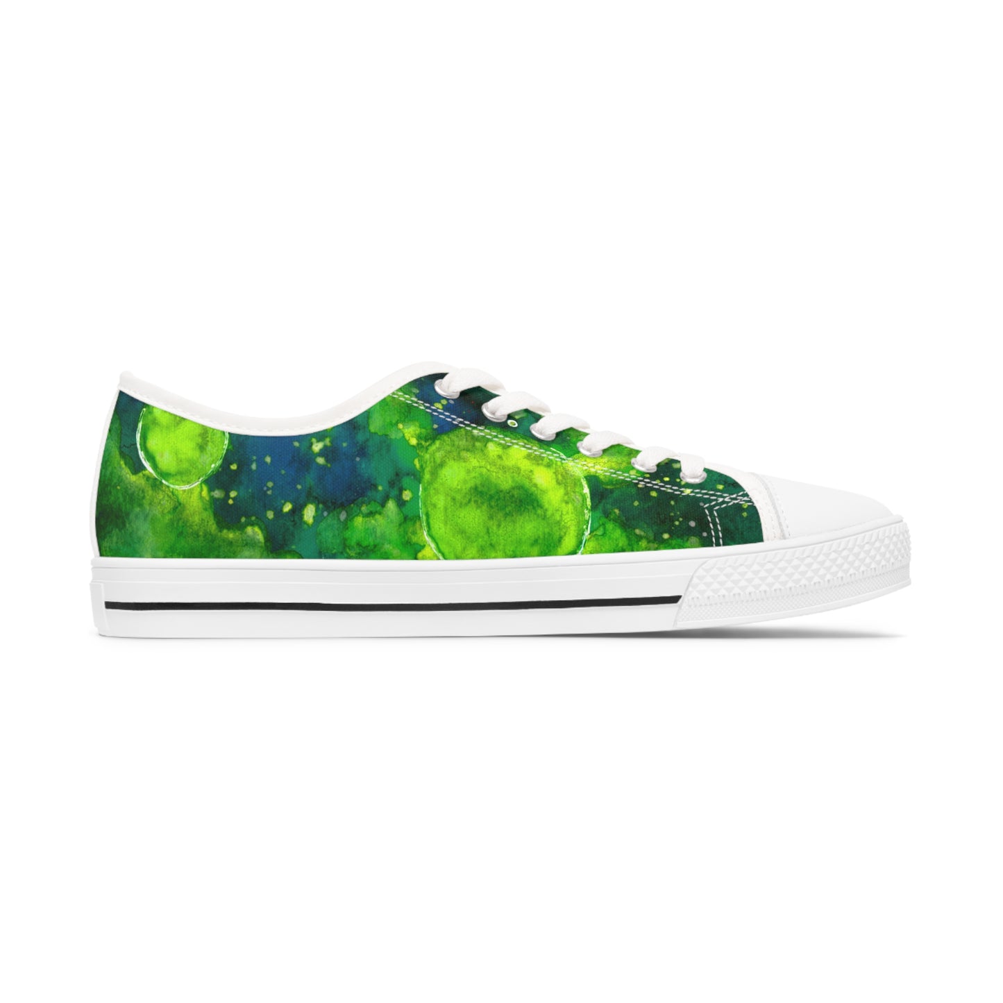 Green Galaxy Unisex Classic Low Top Sneakers Closed Toe Casual Walking Fashion Shoes