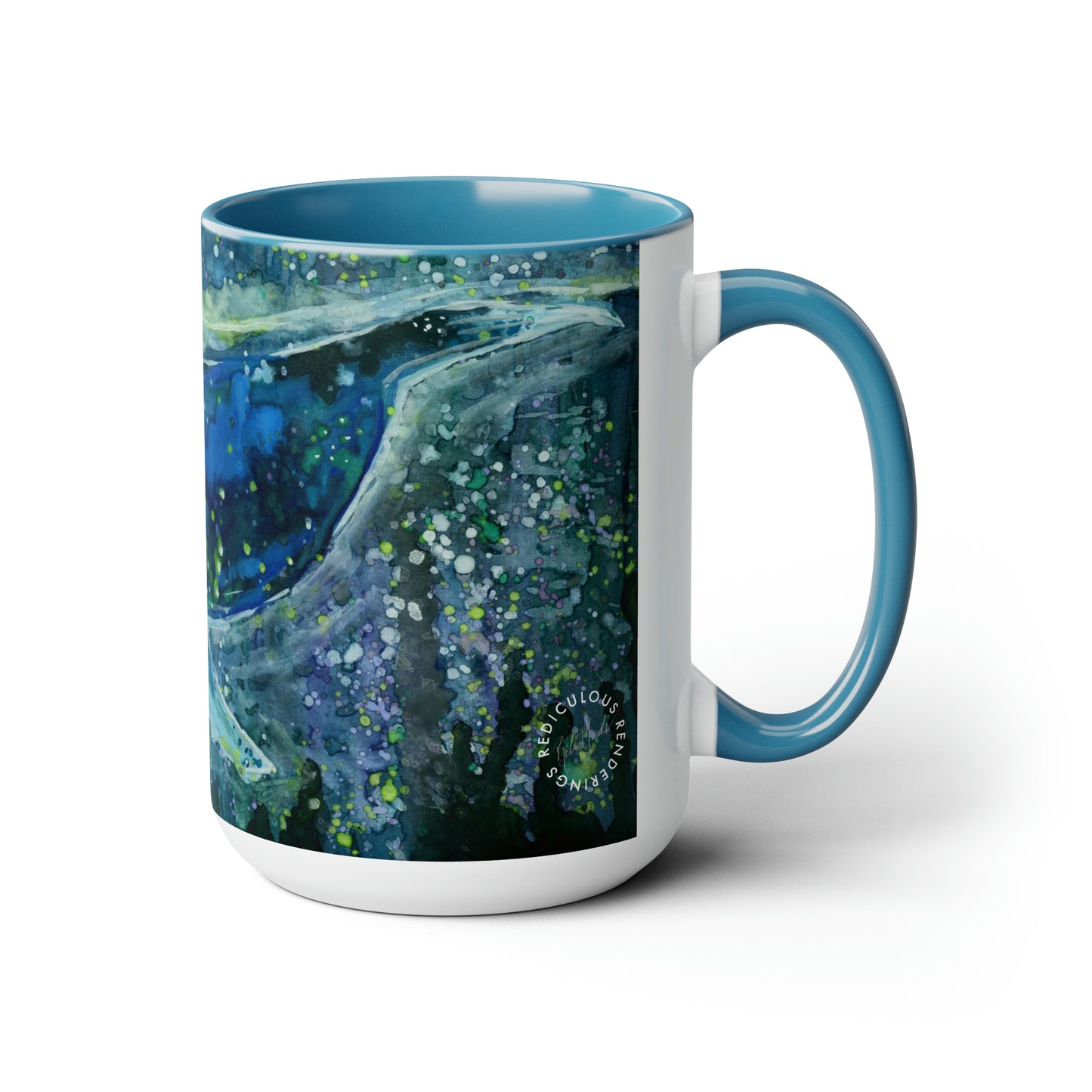 Whale Two-Tone Coffee Mugs, 15oz