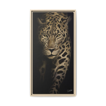 Leopard at Night Framed Wall Art