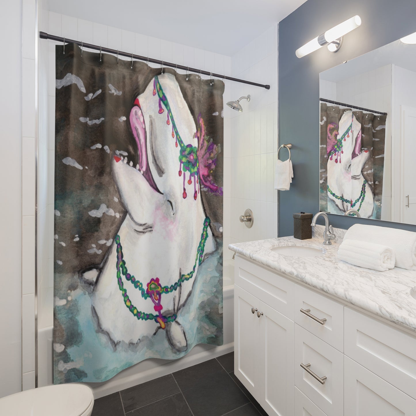 Beluga Whale Shower Curtain