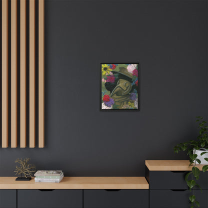 Plague Doctor and Raven Framed Wall Art