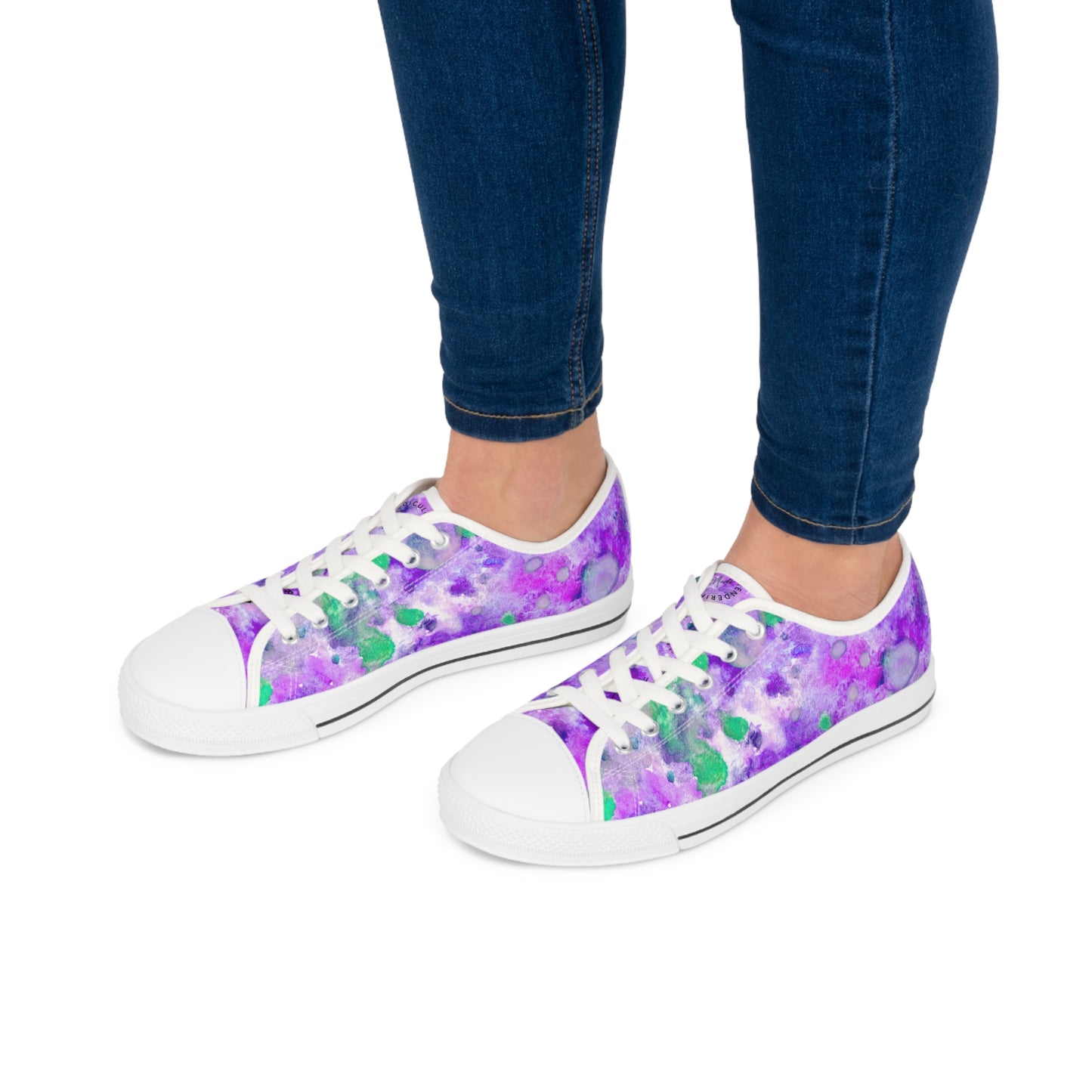 Pink and Green Dot Unisex Classic Low Top Sneakers