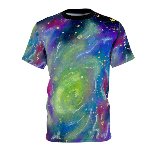 Rainbow Vortex Galaxy Unisex T-Shirt (AOP)