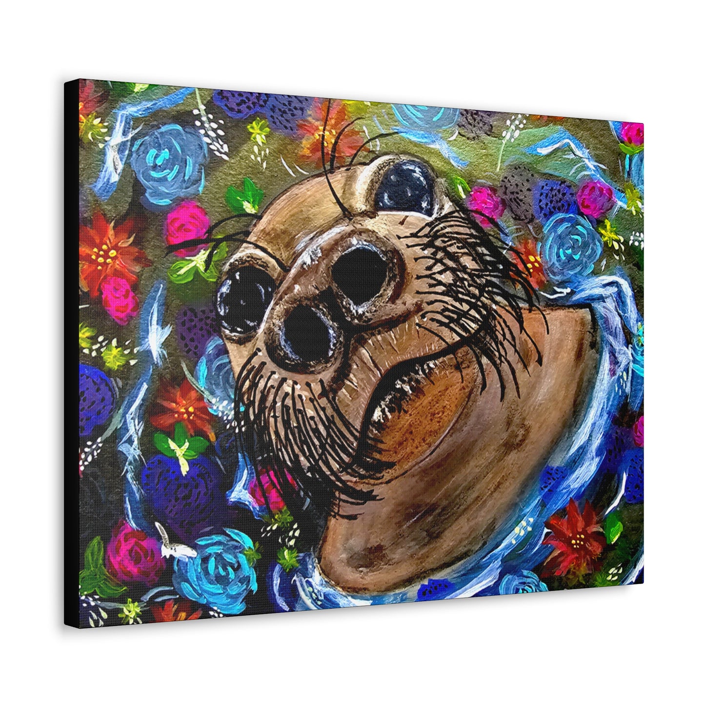 Flower Seal Canvas Gallery Wraps