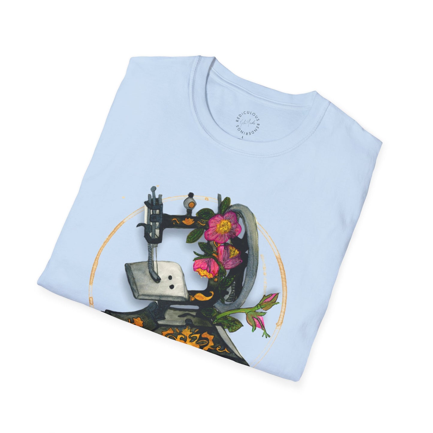 Vintage Sewing Machine Unisex Softstyle T-Shirt