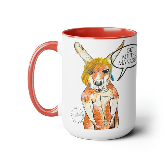 Karenroo Two-Tone Coffee Mugs, 15oz