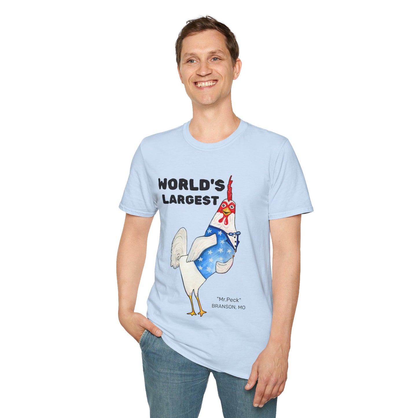World's Largest Chicken T-Shirt — Funny Patriotic Rooster Tee