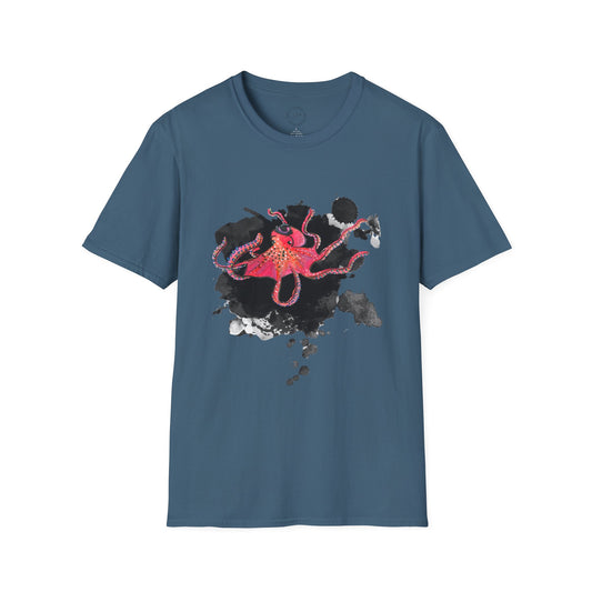 Octopus Ink Blot Unisex Softstyle T-Shirt