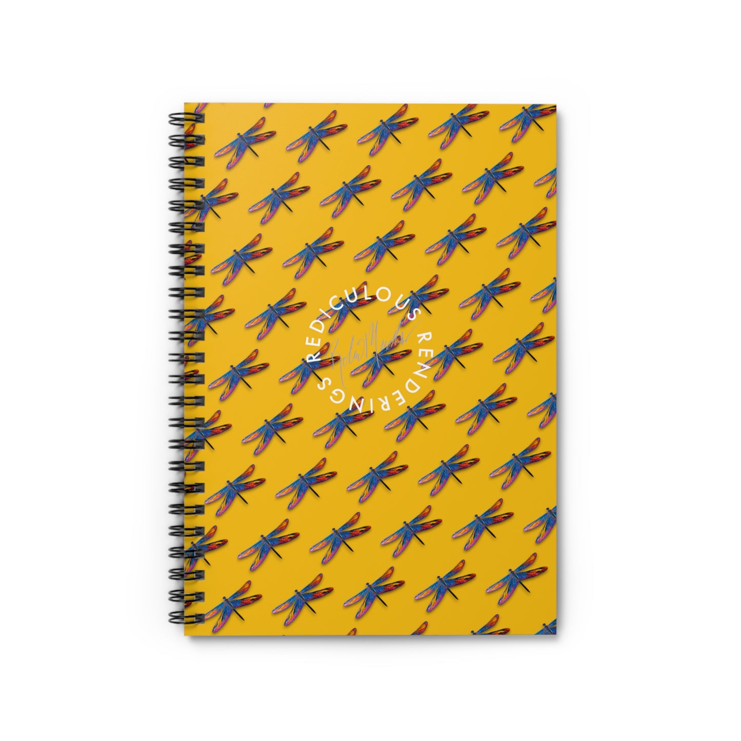 Dragon Fly Spiral Notebook - Ruled Line 118 Pages, Printed Cover