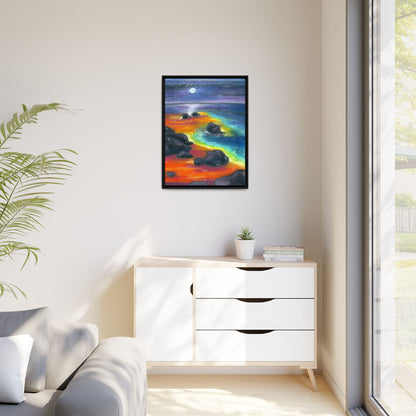 Beach at Night Frame Wall Art