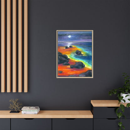 Beach at Night Frame Wall Art