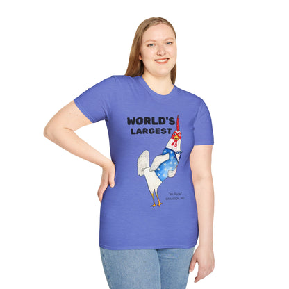 World's Largest Chicken T-Shirt — Funny Patriotic Rooster Tee