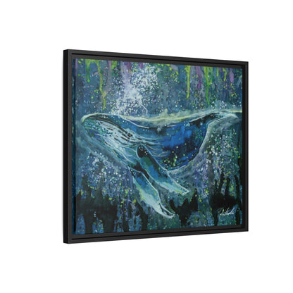 Watercolor Whale Framed Wall Art