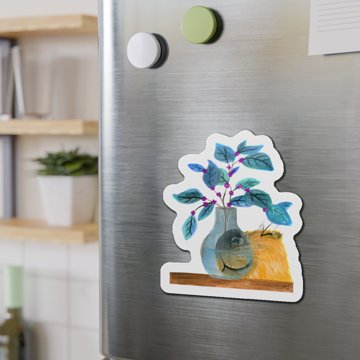 Capybura Die-Cut Magnets  Custom Shape, 5 Sizes, Vinyl Material for Outdoor Use, Flexible and Durable, Black Backing - Home Decor Refrigerator Magnets